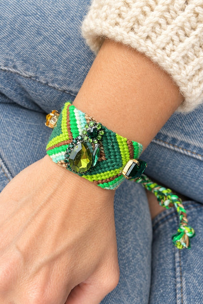 Bracciale friendship con castoni di cristallo