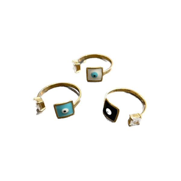 Anello delle isole Mykonos  occhio greco e punto luce