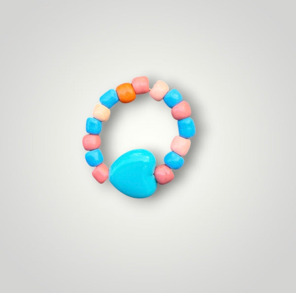 Anello colors con cuore vari colori