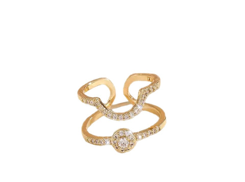 Anello Melory per unghia crystal e punto luce tondo  due varianti colore
