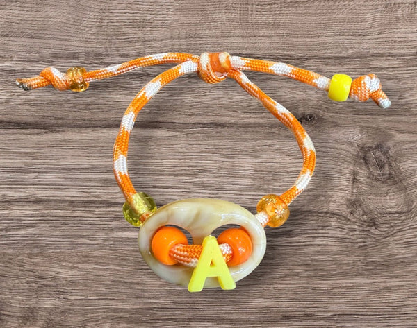 Bracciale Marine  Florida Alphabet Chain e lettera vari colori lettere A B C D E F G