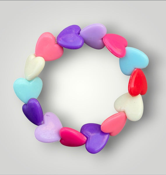 Bracciale colors Beads giro cuori large colori strong
