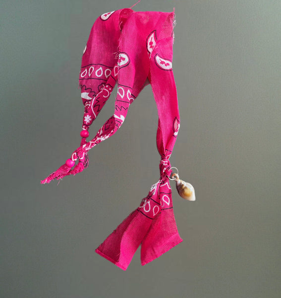 Collana cavigliera bandana con conchiglia vari colori