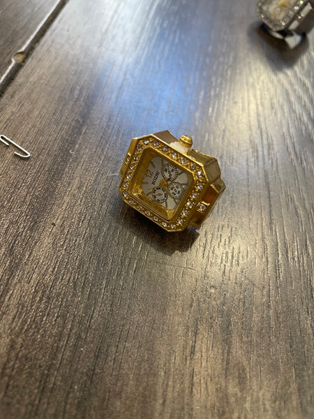 Anello orologio quadrato   due varianti colore