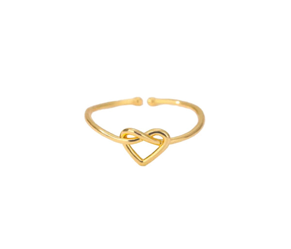 Anello cuore nodo due varianti colore