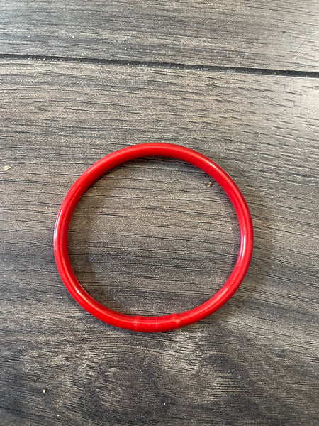 Jelly bangle rosso rubino brillante