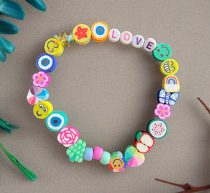 Cavigliera multi charms smile fruit parolina vari colori