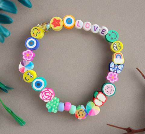 Cavigliera multi charms smile fruit parolina vari colori