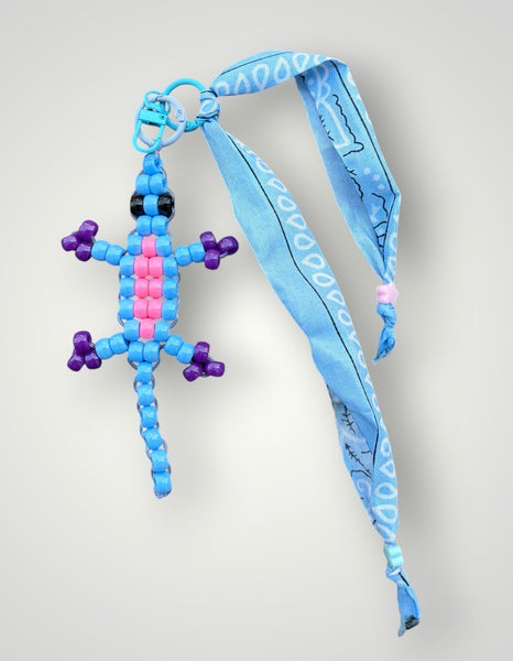 Pimp your bag Colors keychain geco   portafortuna  pony Beads Vari utilizzi e vari colori