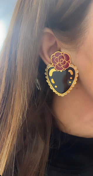 Coppia orecchini principessa Glam Cuore Sacro Saint Florant