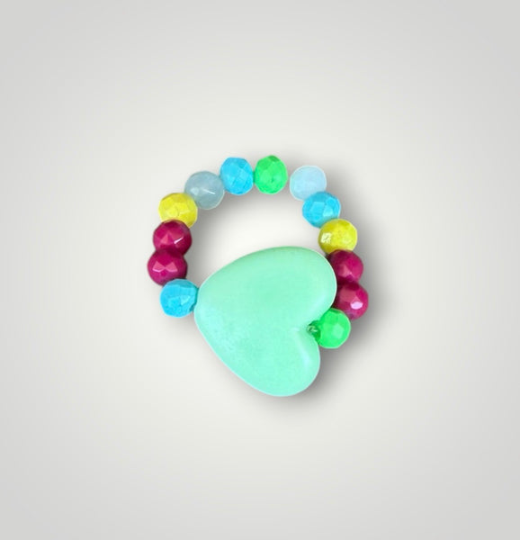 Anello colors con cuore grande