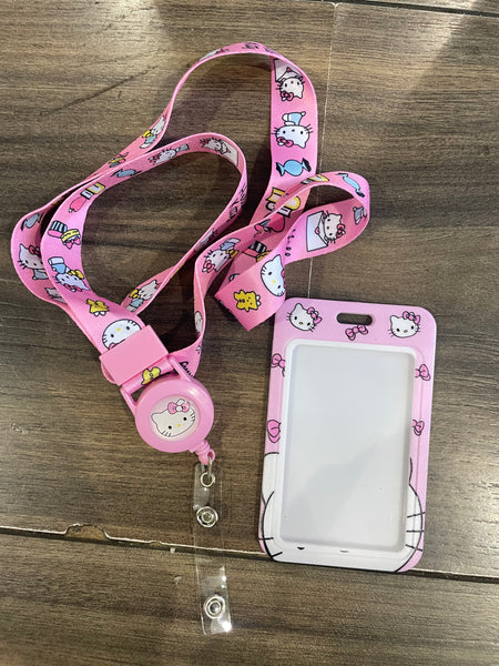 Portabadge portacarte portafoto hallo kitty Pink