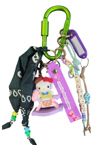 Pimp your Bag Keychain charms per borsa e portachiavi hallo kitty francesina cavalluccio a dondolo