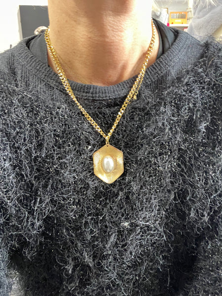 Collana venere con perla centrale due varianti colore