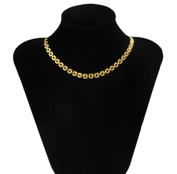 Collana girocollo catenina Chain quadrata