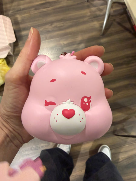 Pimp your bag testa orsetto del cuore  portaoggetti rosa