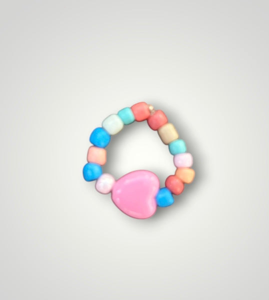 Anello colors con cuore vari colori