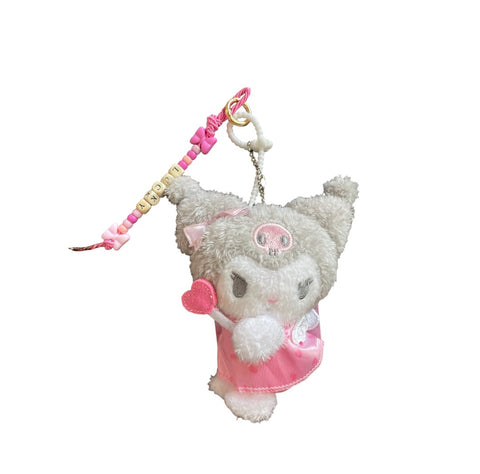 Portachiavi e applique borsa Pimp your Bag Kuromi Angel cuore in peluche