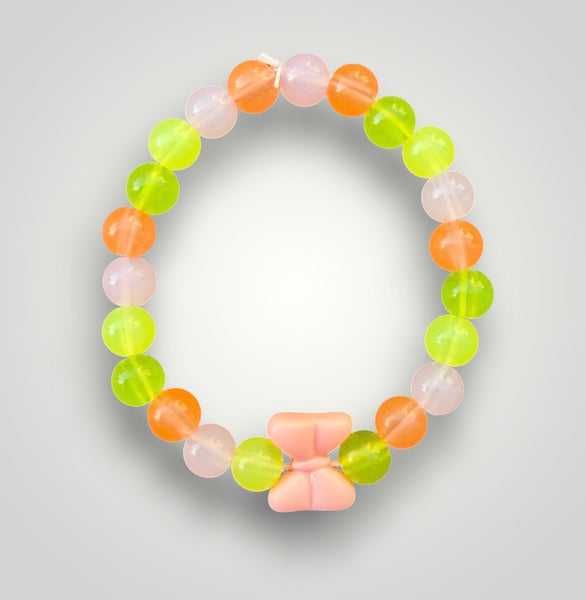 Bracciale colors con fiocco salmone