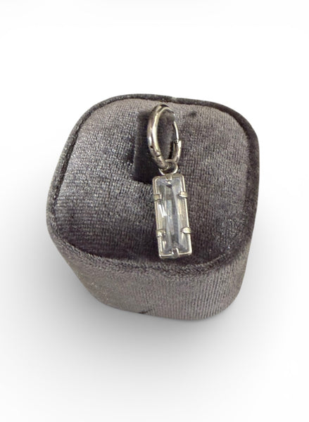 Mono orecchino baquette  crystal big