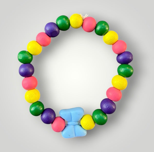 Bracciale colors con fiocco celeste