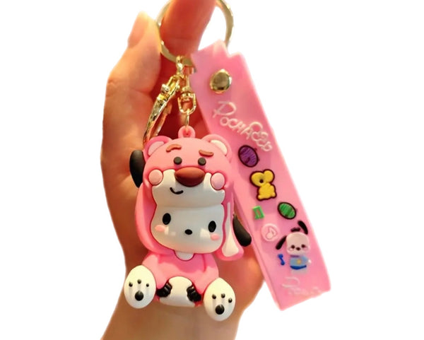 Pimp your Bag Keychain charms per borsa e portachiavi Pochacco orsacchiotto rosa