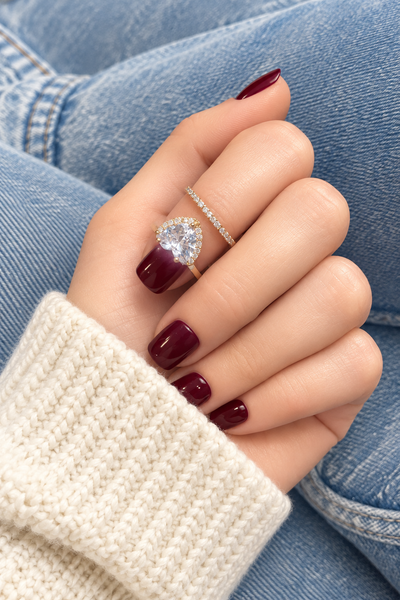Anello Melory per unghia crystal cuore diadema