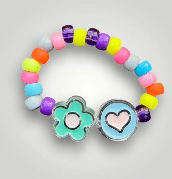 Bracciaie Colors pony Beads Fiore e Cuore vari colori