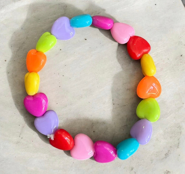 Bracciale colors Beads giro cuori small effetto lucido colori strong