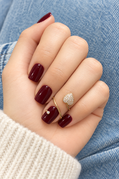 Anello Melory per unghia crystal cuore  e punto luce   due varianti colore