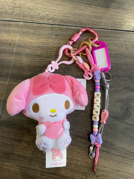 Portachiavi e applique per borsa Keychain My Melody peluche cuoricino Pimp your Bag