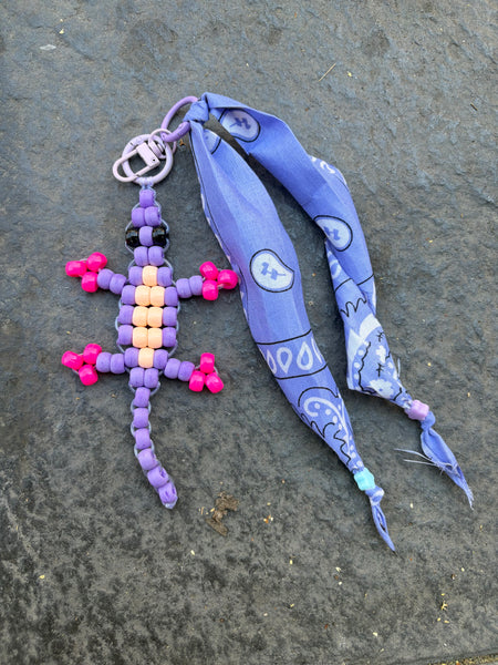 Pimp your bag Colors keychain geco   portafortuna  pony Beads Vari utilizzi e vari colori
