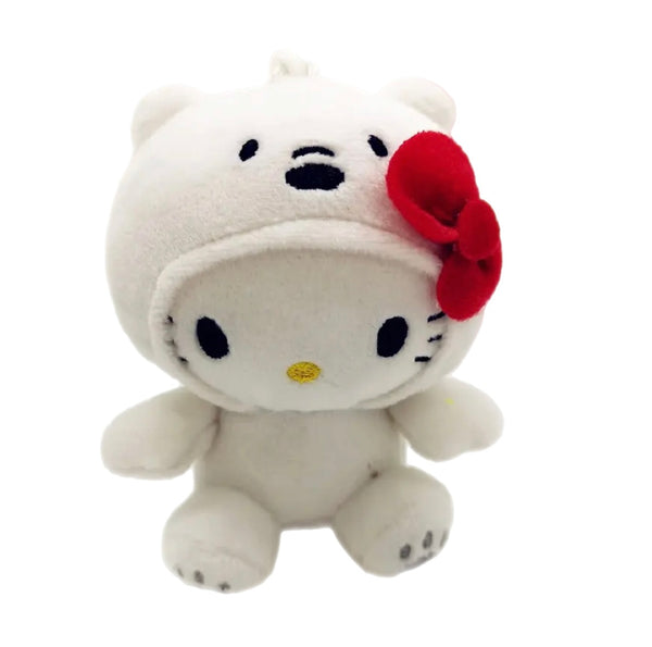 Portachiavi e applique borsa Pimp your Bag Hallo kitty  orsacchiotto bianco in peluche