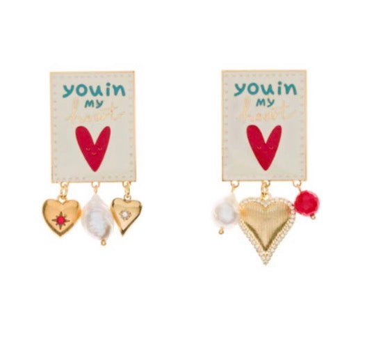 Coppia orecchini Principessa Glam Poppy Heart