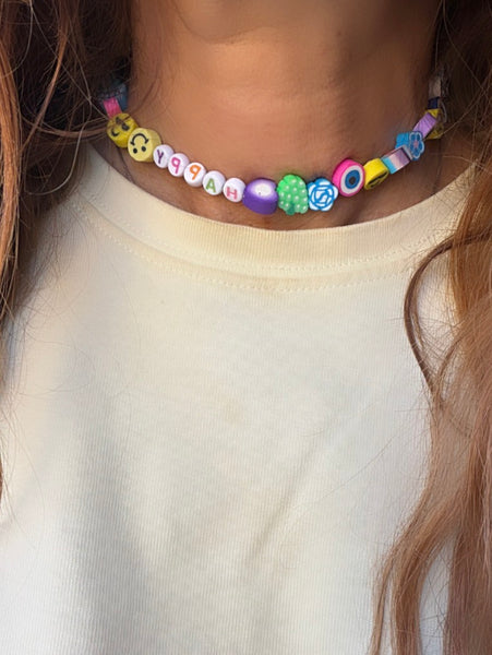 Collana Colors con scritta e multi charms anche personalizzabile
