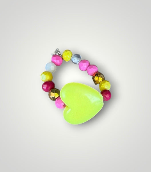 Anello colors con cuore grande