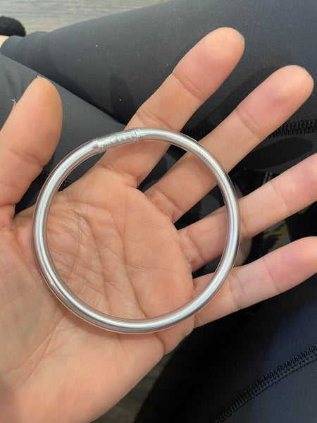 Jelly bangle argento brillante