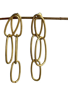 Coppia orecchini Chain square