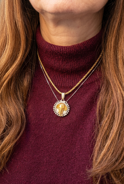 Collana botteguccia elefante medaglia piccola