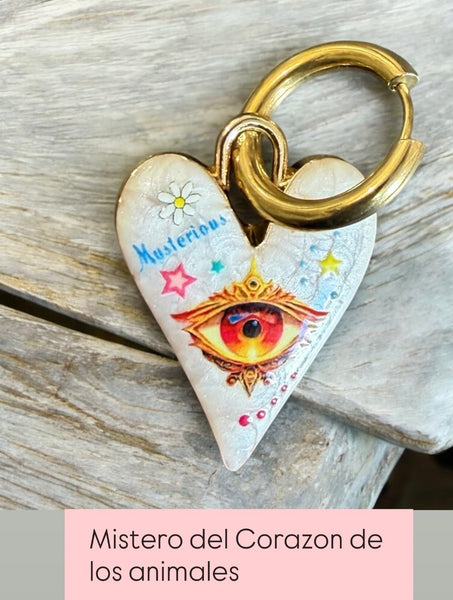 Mono orecchino Tatoo mistero del Corazon vari disegni cerchietto più spesso