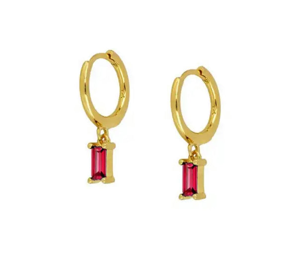 Mono orecchino Baquette argento 925