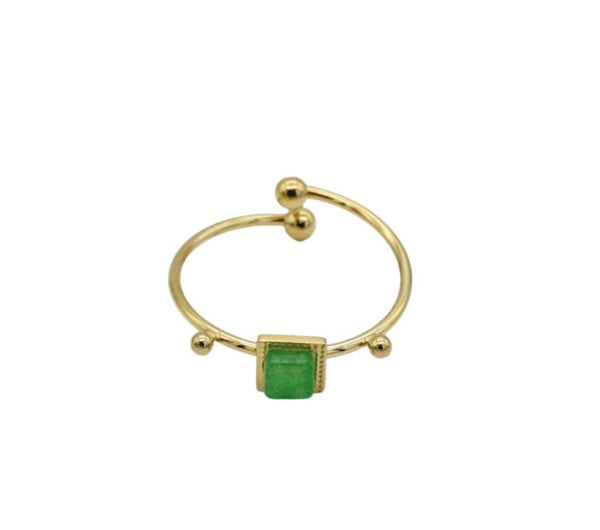 Anello delle isole  Santorini pietra quadrata vari colori