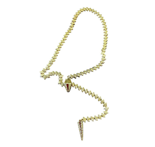 Collana serpente lavorato regolabile due varianti colore