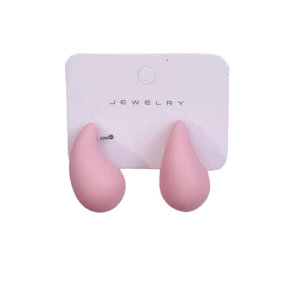 Coppia orecchini teardrop goccia 3d resina e argento 925 vari colori