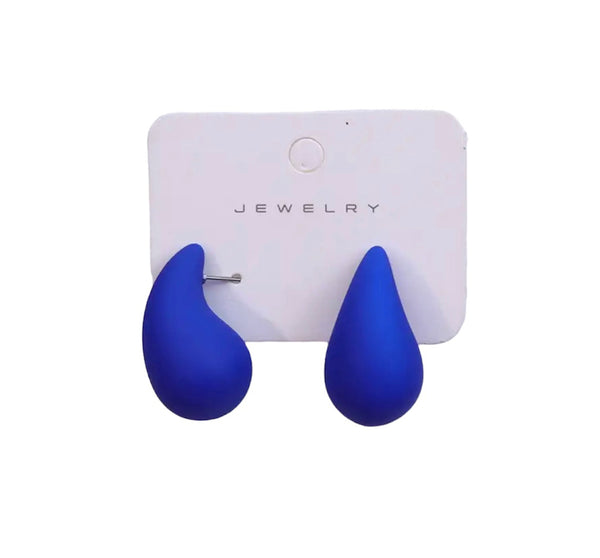 Coppia orecchini teardrop goccia 3d resina e argento 925 vari colori