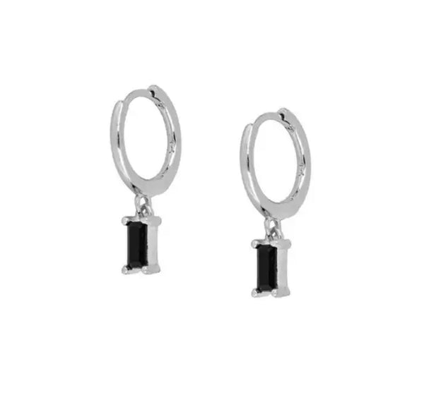 Mono orecchino Baquette argento 925