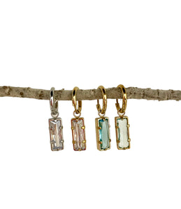 Mono orecchino baquette  crystal big