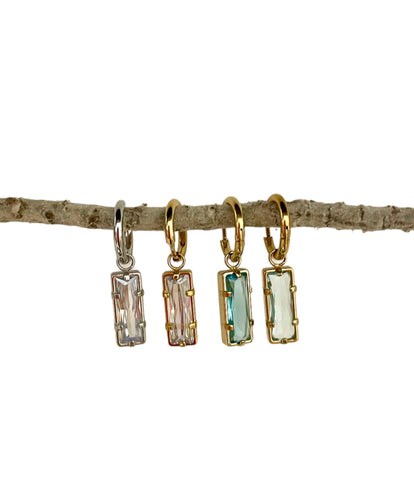 Mono orecchino baquette  crystal big