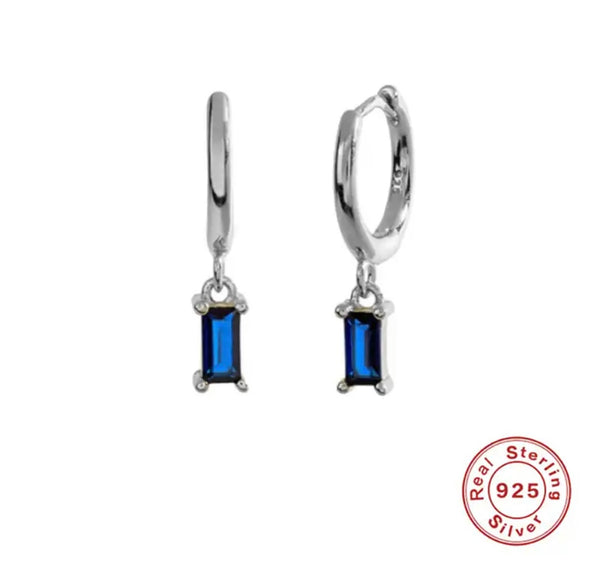 Mono orecchino Baquette argento 925