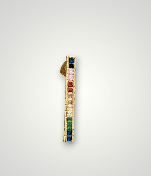 Mono orecchino barretta  Rainbow